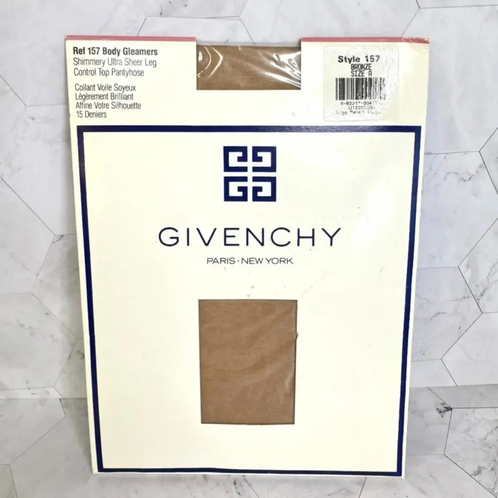 NOS Givenchy Pantyhose Body Gleamers 157 Shimmery Ultra Sheer Bronze Sz A